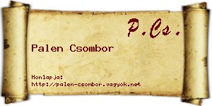 Palen Csombor névjegykártya